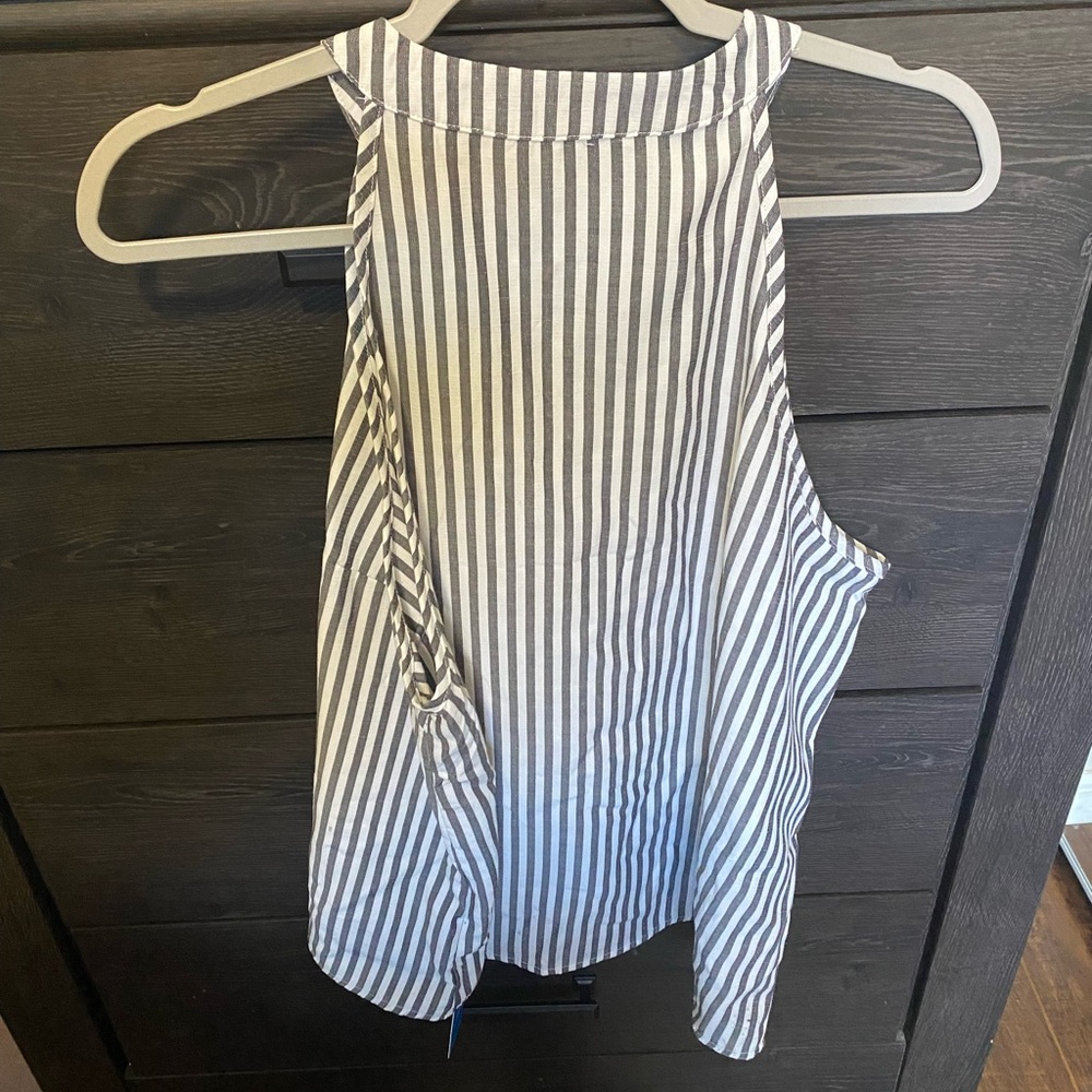 Cupshe Blue and White Striped Blouse - Picture 4 of 6